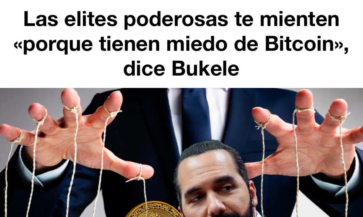 Las elites poderosas te mienten «porque tienen miedo de Bitcoin», dice Bukele